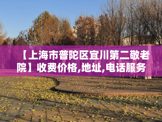 【上海市普陀区宜川第二敬老院】收费价格,地址,电话服务一览
