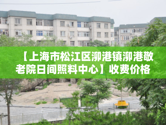 【上海市松江区泖港镇泖港敬老院日间照料中心】收费价格,地址,电话服务一览